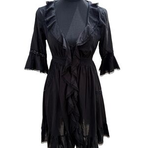 Free People 3/4 sleeve Dress with ruffle Accents